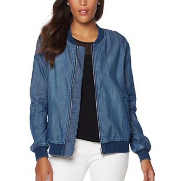 chambray bomber jacket